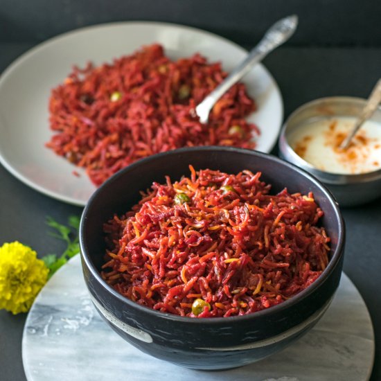 Beetroot pulav