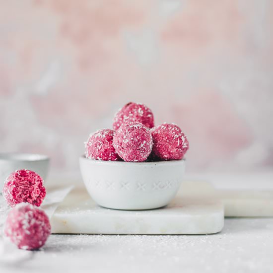 RAW COCONUT BEET BLISS BALLS