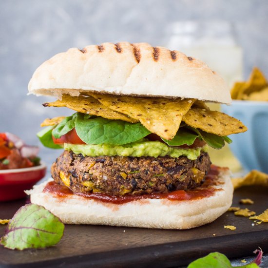 Vegan Mexican Bean Burgers