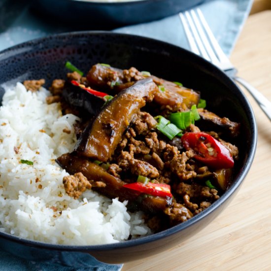 Spicy Pork and Eggplant Stir Fry