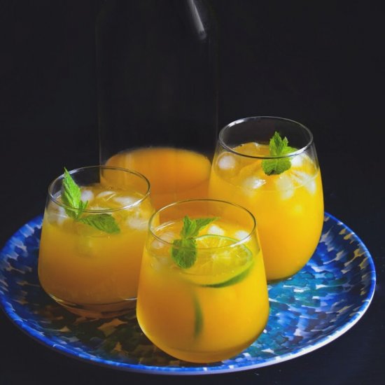 Iced Mango Mint Turmeric Green Tea