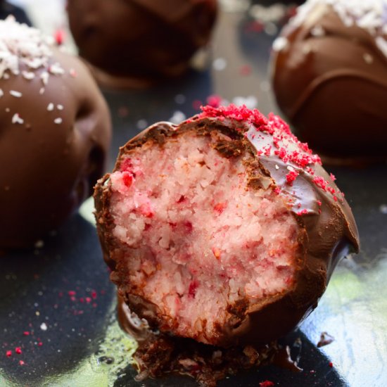 Raspberry Bounty Balls