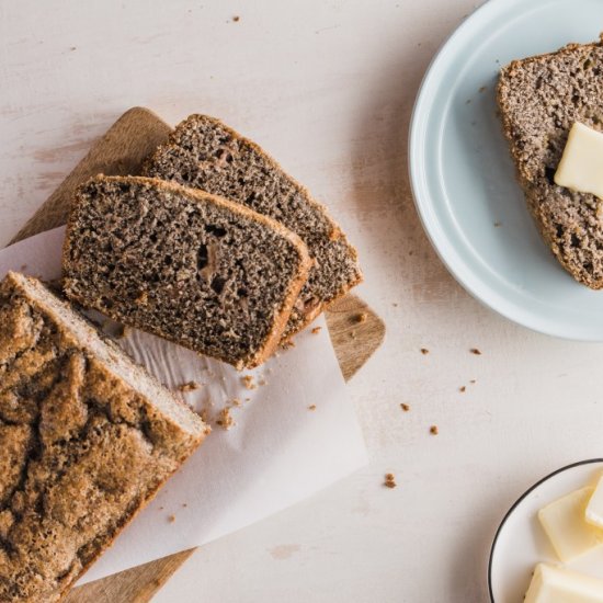 Buckwheat Rhubarb Bread