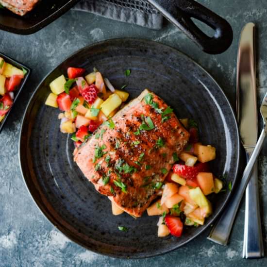 Sockeye Salmon with Fruit Salsa