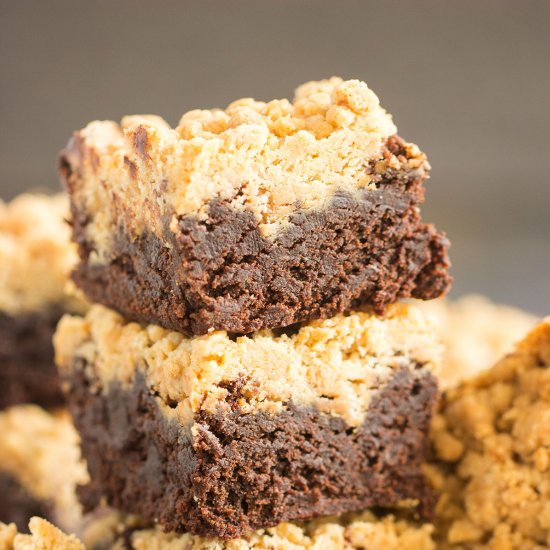 Peanut Butter Streusel Brownies