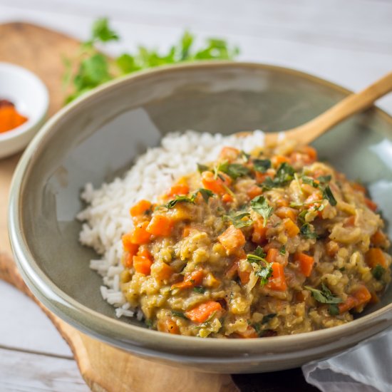 Roasted Carrot and Lentil Ragout