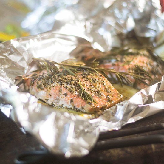 Lemon Rosemary Salmon Foil Packet