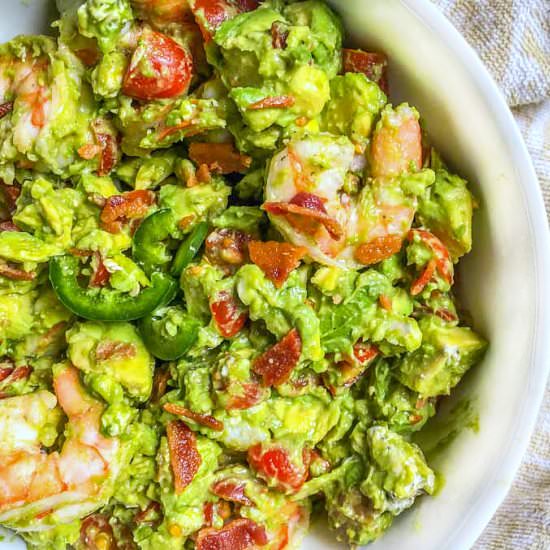 Keto Avocado Shrimp Salad & Bacon