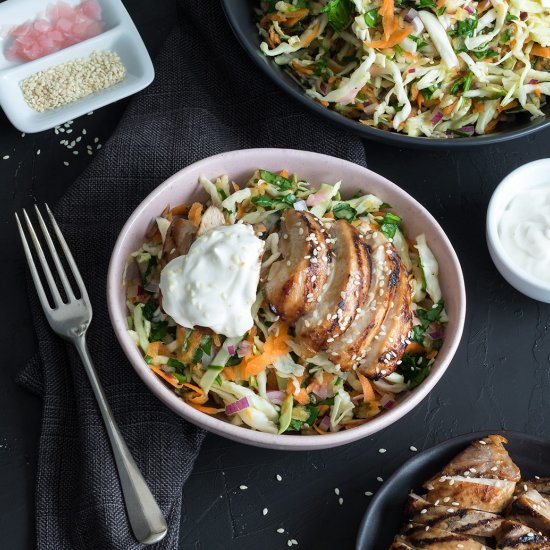 Miso Chicken with Slaw