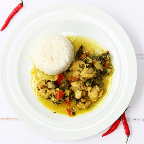 Chicken & Callaloo Curry