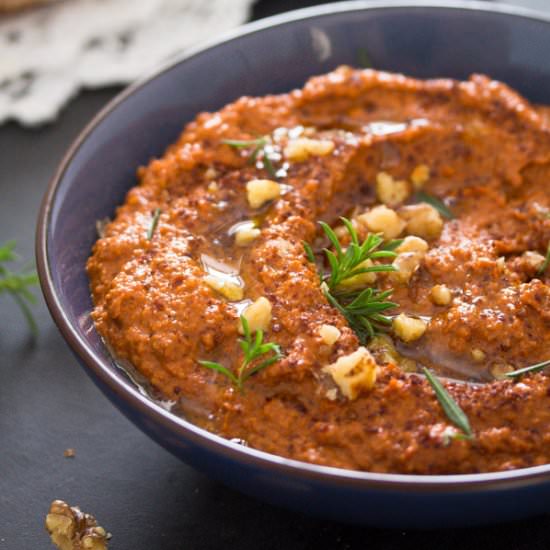 Muhammara Dip with Roasted Peppers