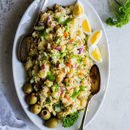 Green Olive and Egg Potato Salad