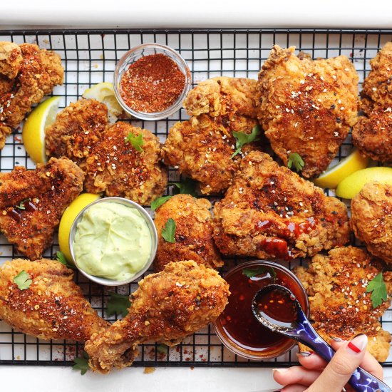 Fried Chicken with Avocado Ranch