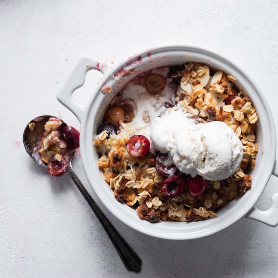 Cherry Coconut Crisp