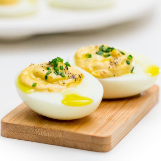 Elegant deviled eggs