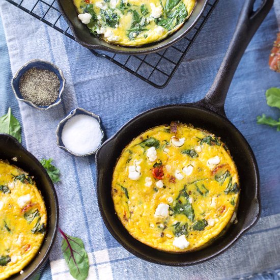 Greens & Goat Cheese Easy Frittata