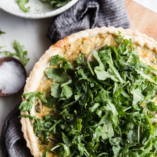 Five Onion Tart with Arugula Salad