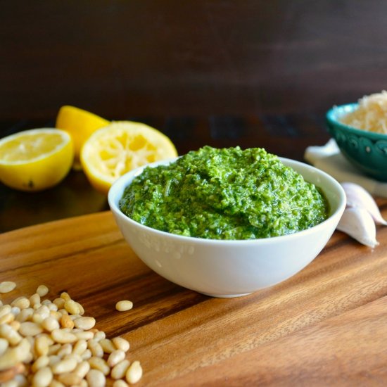 Basil Pesto with Lemon & Garlic