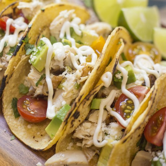 Easy Garlic Lime Chicken Tacos