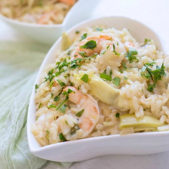 Lemon Risotto with Shrimp