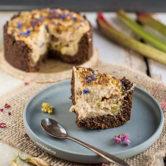 Easy Vegan Rhubarb Cake