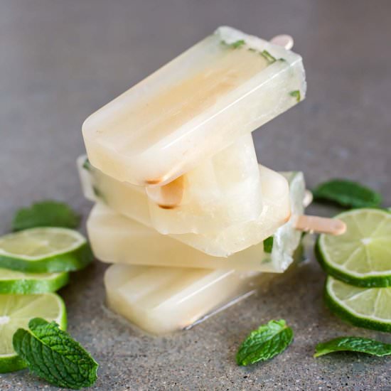 Honey, Mint & Lime Popsicles