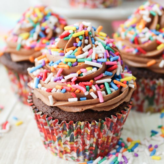 Kid-at-Heart Chocolate Cupcakes