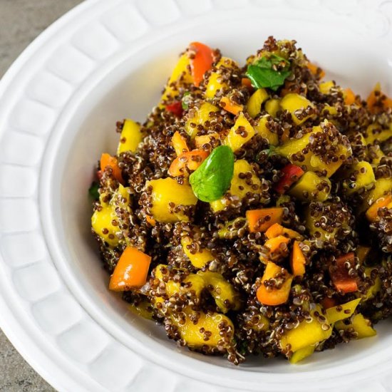 Mango Bell Pepper Quinoa Salad