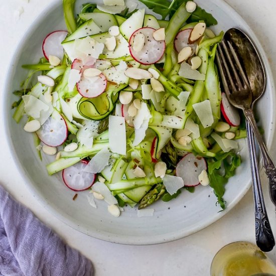 Shaved Zucchini Asparagus Salad