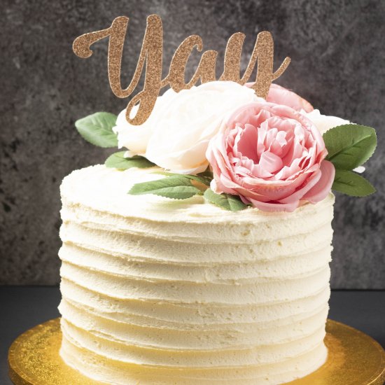 Floral Lemon Engagement Cake