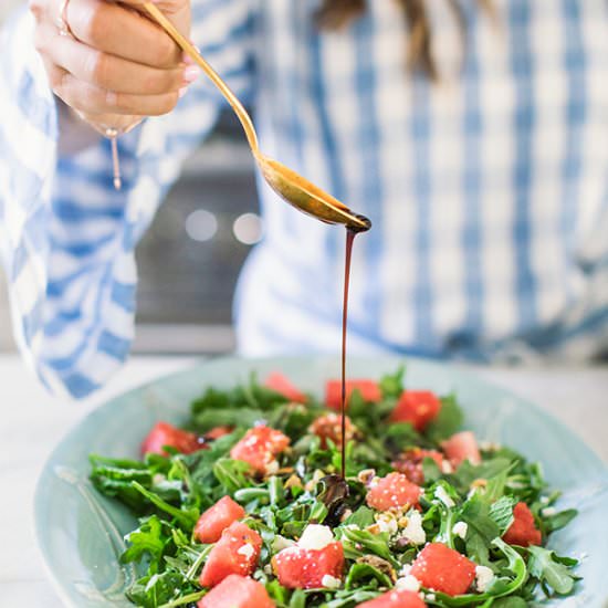 Watermelon Mint and Arugula Salad