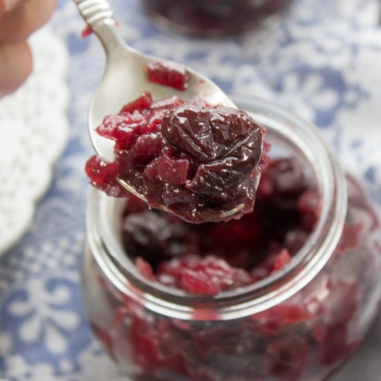 Roasted cherry chutney