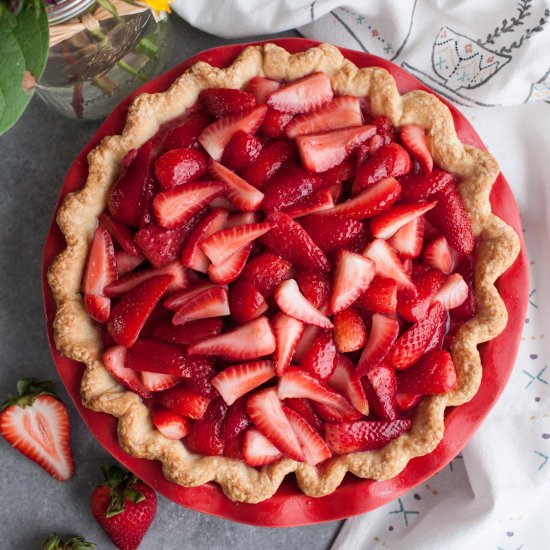 Strawberry and cream pie