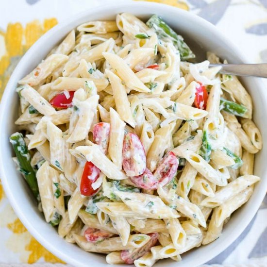 Asparagus Tomato Pasta Salad