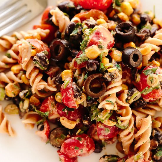 Southwest Vegan Pasta Salad