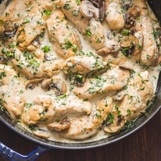 Creamy Herb Mushroom Chicken