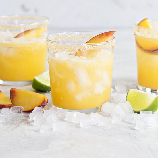 SPARKLING PEACH MARGARITAS