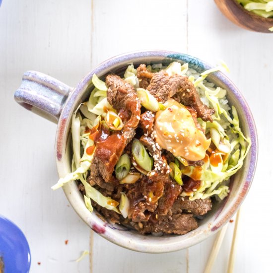 Easy Korean Beef Bulgogi Bowl