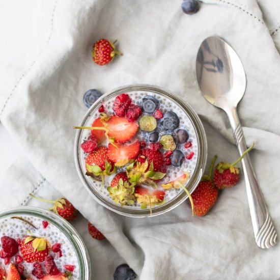 Triple Berry Chia Pudding