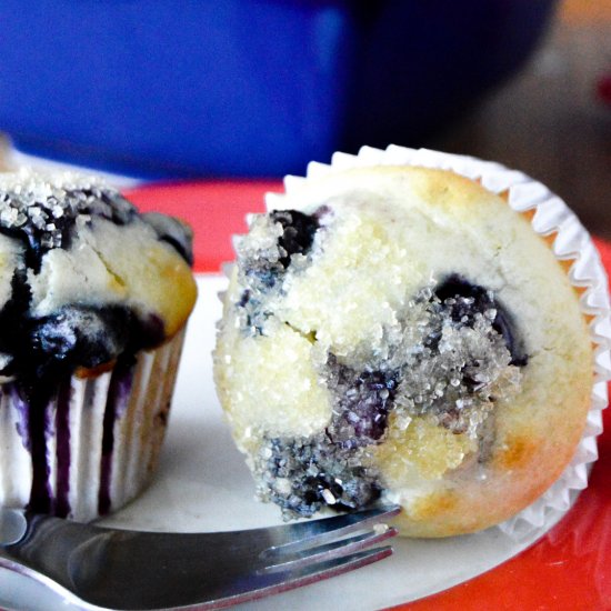 Lemon Scented Blueberry Muffins