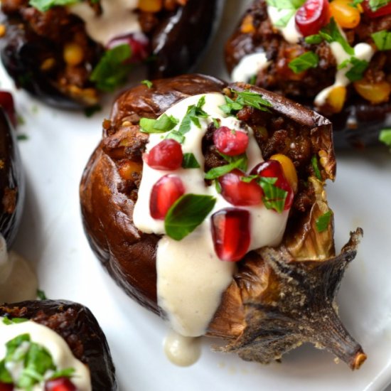 Middle Eastern Stuffed Eggplants