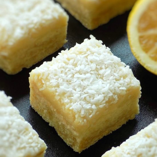 Lemon Coconut White Chocolate Bars