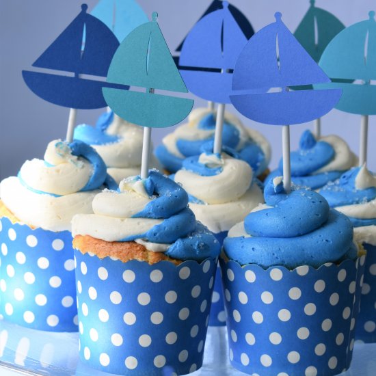 Ahoy Baby Boy Cupcakes