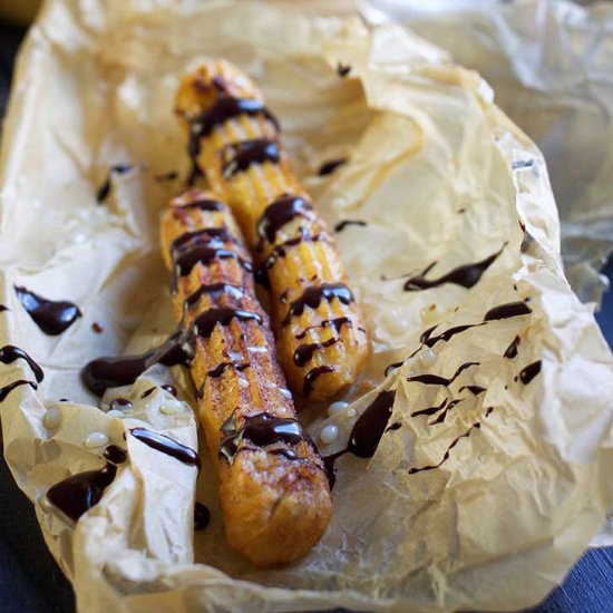 Vegan Churros with Dulce de Leche