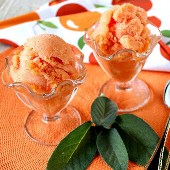 Low Sugar Peach Sage Sorbet