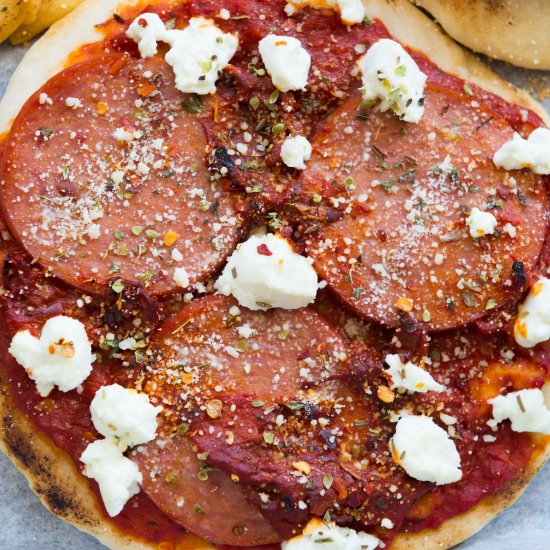 Goat Cheese & Pepperoni Flatbread