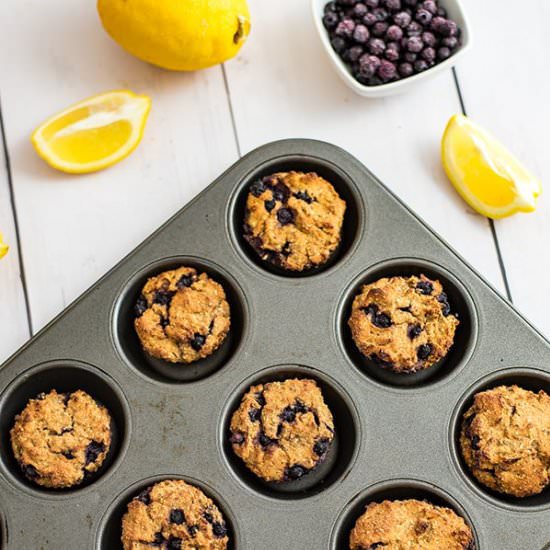 Protein Lemon Blueberry Muffins