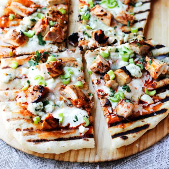 Buffalo Chicken Grilled Pizza