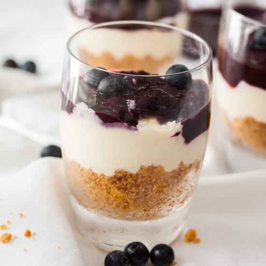 NoBake Blueberry Cheesecake Parfait