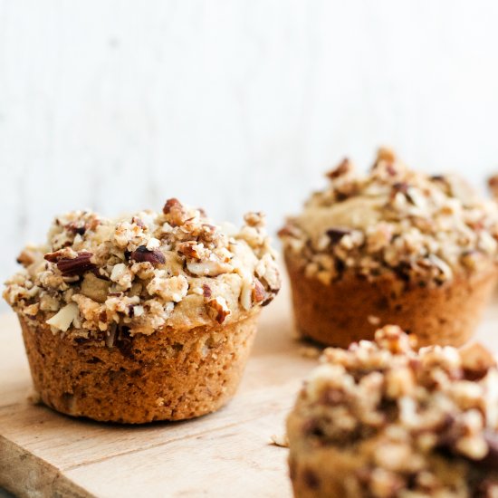 Almond Espresso Banana Muffins